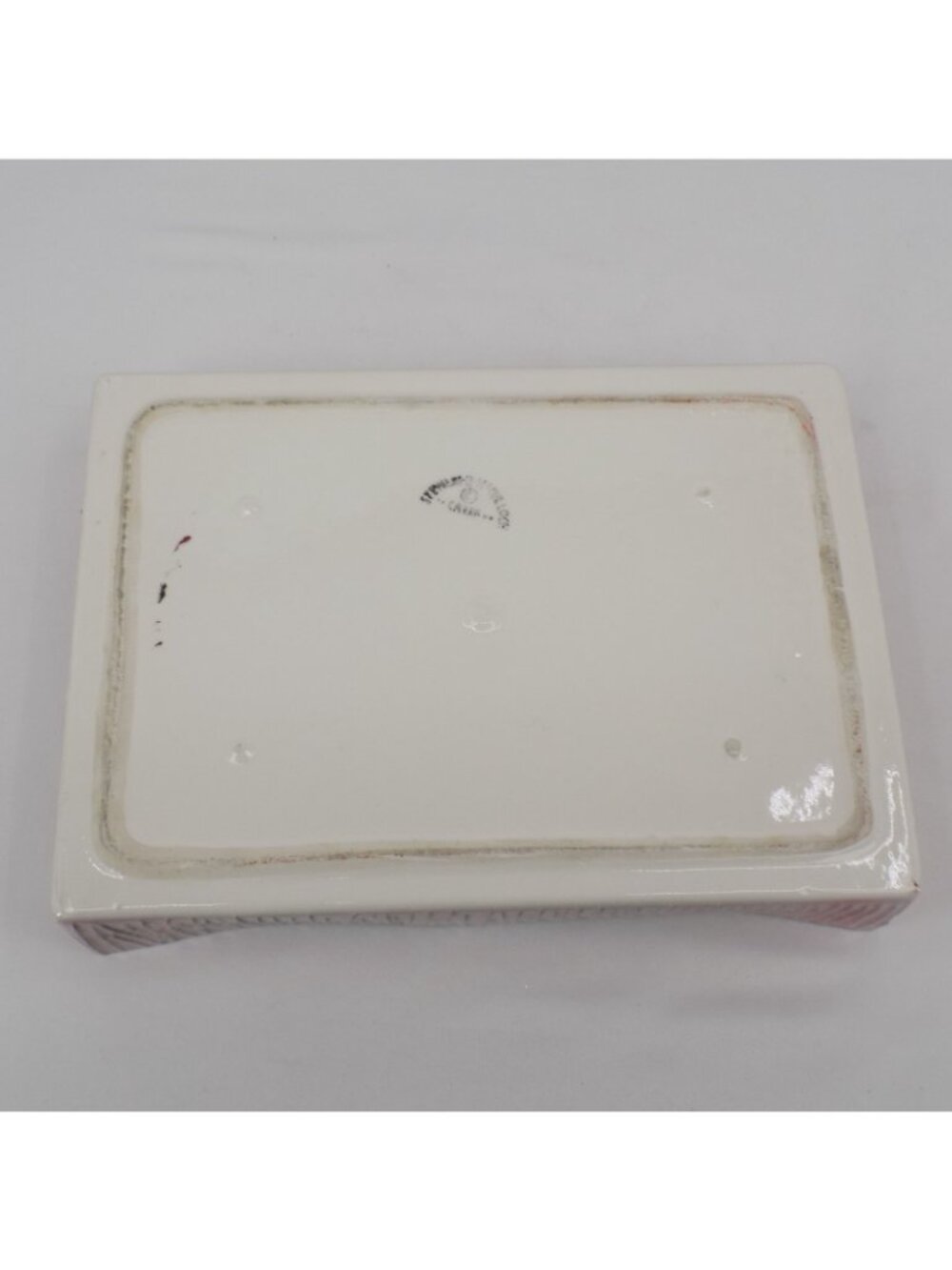 Stewart McCulloch Pink Console Bowl 9 3/8" x 6 7/8" Rectangle Vintage FLAW - Picture 8 of 11